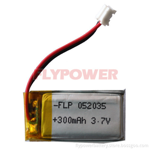 3.7V 300mAh Lithium Ion Polymer Battery Pack (1S1P of FLP-502035)